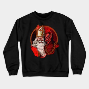 Krampus and Saint Nicholas Crewneck Sweatshirt